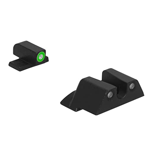 MEPRO Hyper-Bright tritium Night Sights Compatible with Stoeger STR-9, Green tritium,Extra Bright Colored Front photoluminescent Night Sight, U Notch Rear Glow on Sights by Meprolight