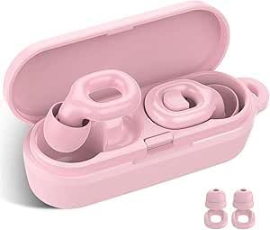 Ear Plugs for Sleeping, 35dB Noise Reduction Hearing Protection EarPlugs, Reusable Silicone Earplug, 7 Pair Eartips in XS/S/M/L Replaceable Single/Double Ear Plug for Sleep, Study, Work, Events