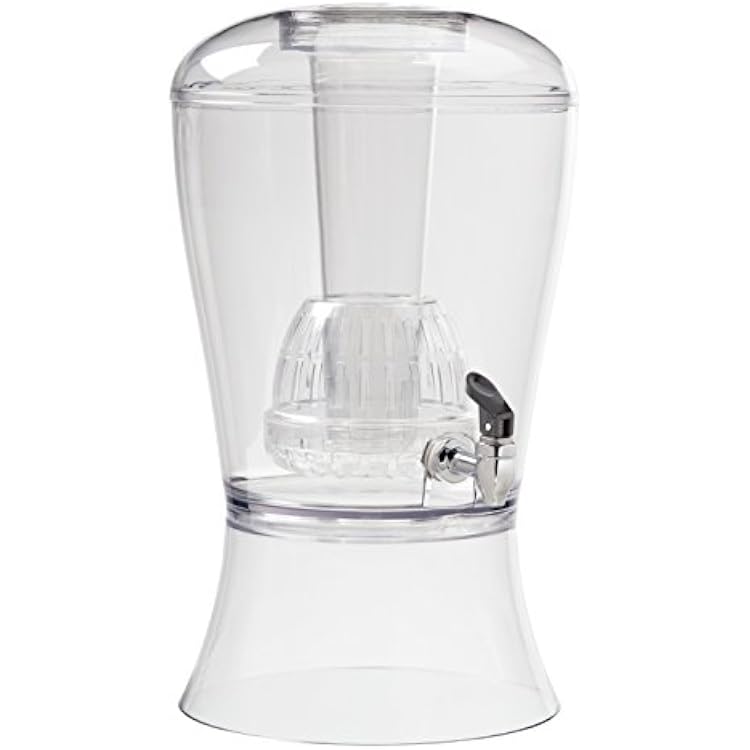 CreativeWare 3 Gallon Beverage Dispenser With Ice Cylinder And Fruit Infuser