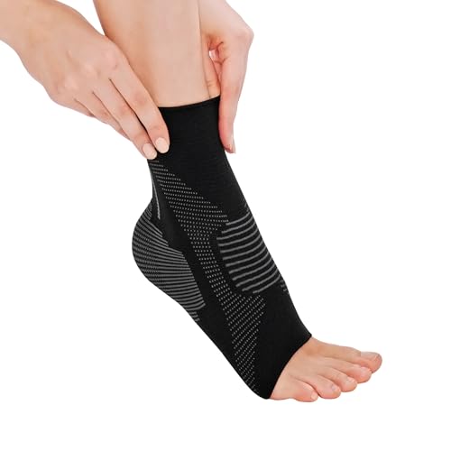 invera Ankle Compression Sleeve for Men & Women Plantar Fasciitis Brace, Achilles Tendonitis Relief, Ankle Support Brace for Injury Recovery, Gym, Sports, Work Medium, 1 Unit