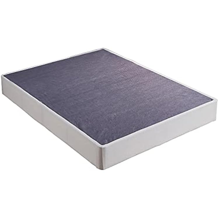 Signature Design by Ashley 10 Mattress Box Spring with Metal Foundation, Full, White