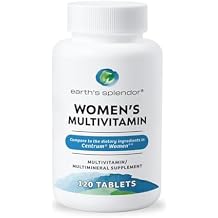 Earth's Splendor Women's Multivitamin, Overall Wellness Support, Multimineral Supplements, Helps Support Metabolism, Vitamin B12, Vitamin A, C, D, E, K, B6, Biotin (120 Immune Support Tablets)