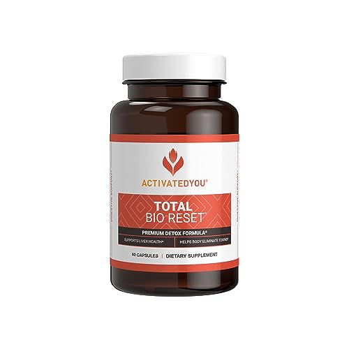 ACTIVATEDYOU Total Bio Reset- Detox Formula for Cleansing & Flushing Digestive System for Radiant Skin & Sustained Energy wChlorella, Kiwi Fruit, and Dandelion Root 60 Capsules