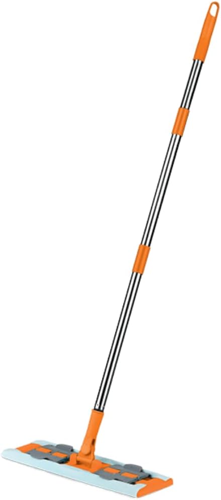 Macro Max Famous + Flat Mop Floor Cleaning System, Wet and Dry Use, Practical Mat with 360 Rotary Heads