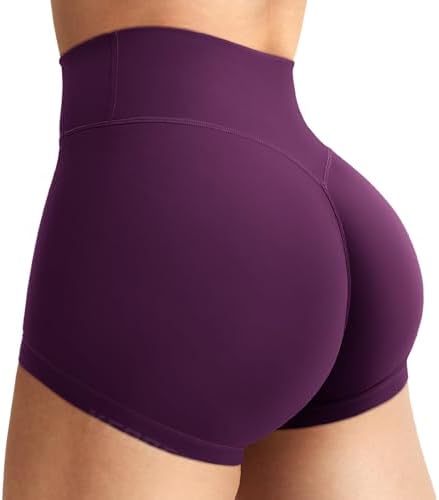YEOREO Womens Biker Shorts 2.5 No Front Seam Elysina High Waist Hidden Scrunch Workout Gym Yoga Running Shorts