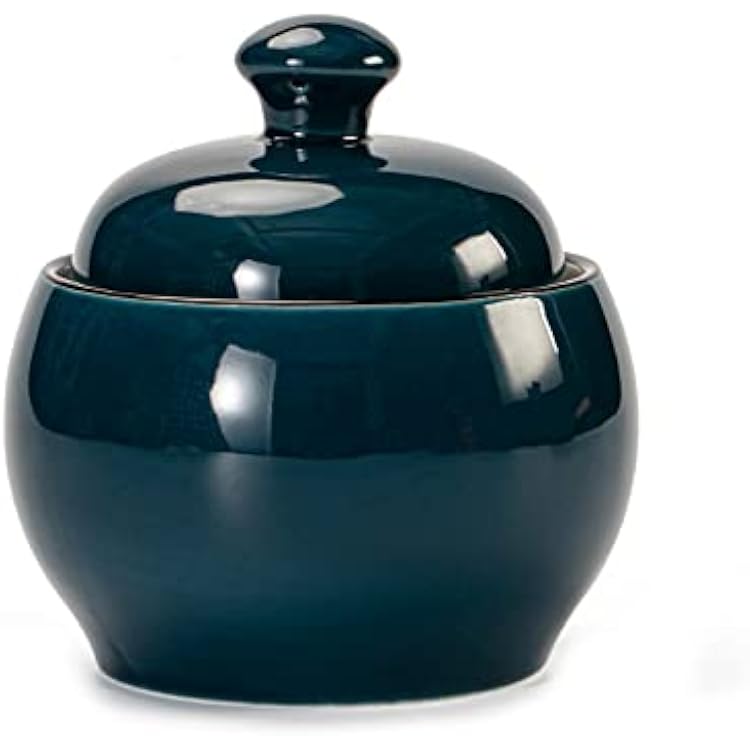 Ceramic Sugar Bowl Colorful Spice Jar Seasoning Pot with Lid