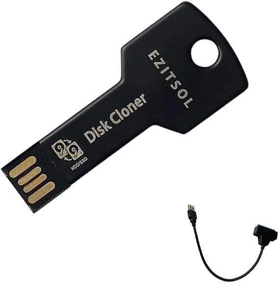 SATA HDD SSD Cloning Kit with Bootable USB Key and Cable