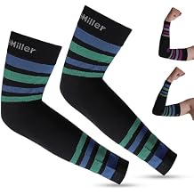 Doc Miller Compression Arm Sleeves 15-20 mmHg for Men & Women - Elbow Support, Pain Relief & UV Protection