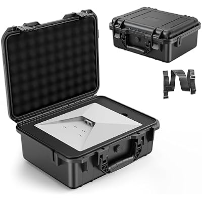 Starlink Mini Case, IP67 Waterproof Hard Case Precision Cut Foam For Starlink Mini, Kickstand, Pipe Adapter, Power Supply, Cables, Outdoor, Travel, Camping