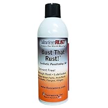 Fluoramics' Bust That Rust! Penetrating Oil, Loosen Rusted Nuts and Bolts, Break Through Seized Lug Nuts, Solvent Free, Aerosol Spray Can