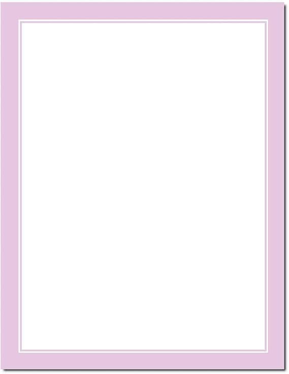 Basic Border Letterhead Laser & Inkjet Printer Paper - Pastels (Orchid, 25 Pack)