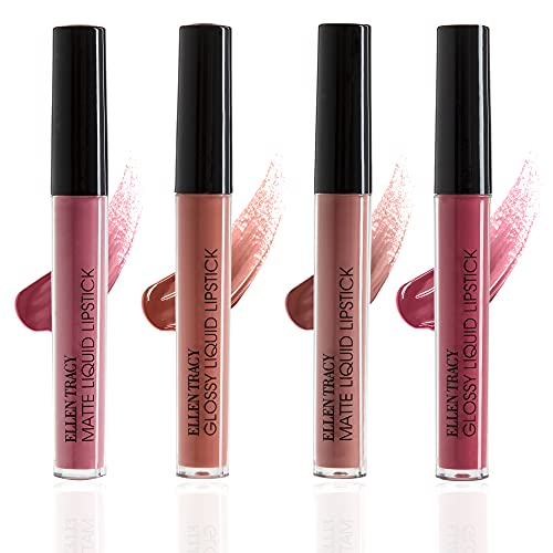 ELLEN TRACY Lipstick Collection- 4 Piece Liquid Lip Stick Set