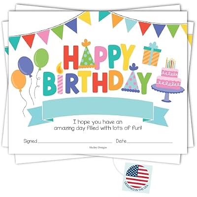 Happy Birthday Certificates for Students - 25 Student Birthday Certificates for Kids Classroom Must Haves, Teacher Supplies for Classroom Elementary, Colorful Teacher Essentials