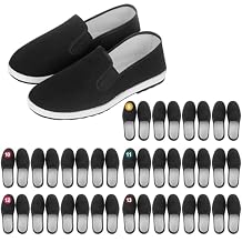 Bulk 20 Pairs Men's Washable Tennis Shoes for Homeless Shelters Sneakers in US Sizes 9-13 (EU 43-47) Lightweight All-Season Comfort with Organza Dust Bags Black