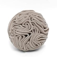 Light Brown Snuffle Ball for Dogs, Slow Feeder Mental Enrichment Toy for Small, Medium Dogs, Discreet Color Interactive Puzzle Game for Anxiety Relief & Indoor Fun, Machine Washable