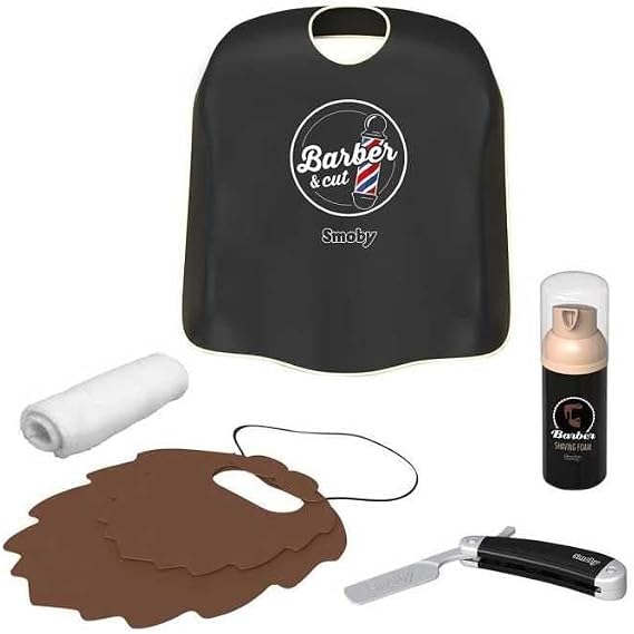 Smoby - Barberia Accessories- Creative Beard Care Set for Children with 5 Accessories. Ages 3 and up. (7600320163)