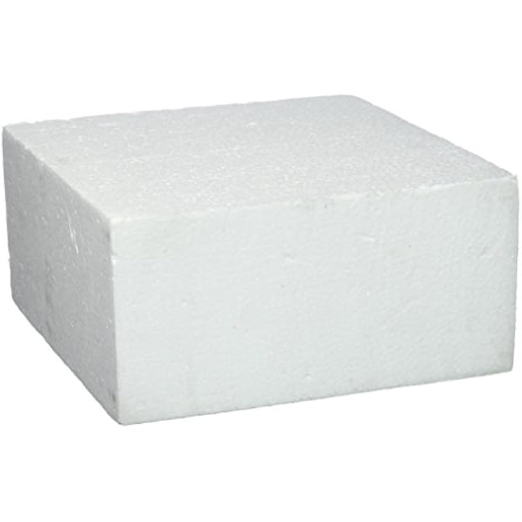 Oasis Supply Dummy Square Cake, 8 x 8 x 4, White