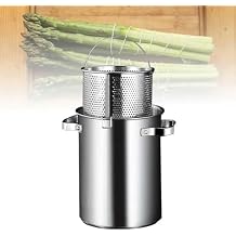 5L Asparagus Pot, 304 Stainless Steel Pasta Steamer Cooker with Removable Basket, Home Kitchen Commercial Cooking Tool