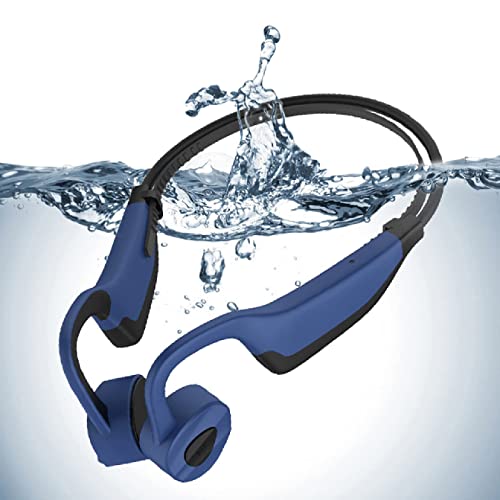 Bone Conduction Headphones Swimming Headphones Bluetooth IPX8 Waterproof Underwater Open Ear Headphones with Microphone for Running Sports,Build in 16G Memory