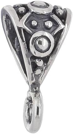 egemmall Sterling Silver Pendant Clasp Bail Connector with Open Loop