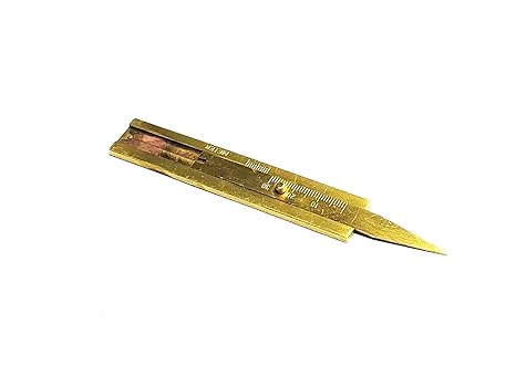 Brass Tyre Tread Profile Depth Gauge 0-30 MM to Measure Rubber Thickness