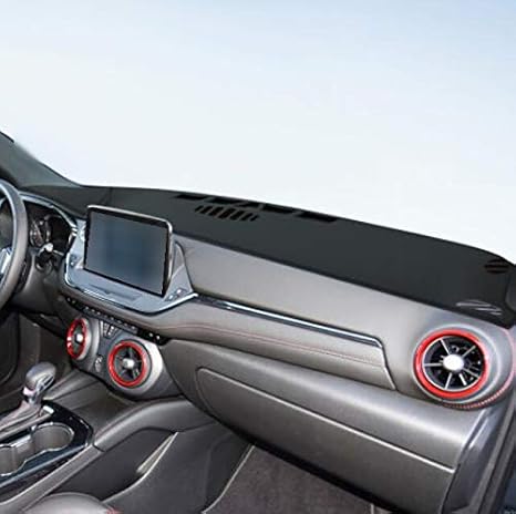 Black Leather Style Car Dash Mat Dashboard Cover Dash mat Interior Pad Compatible for Chevrolet Blazer 2019-2022