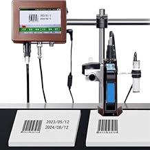 Automatic Coding Machine, Automatic Inkjet Coding Machine for Production Line,12.7mm/25.4mm Date Coder,Online Coding Machine,for Date/Batch/Barcode/Logo(25.4mm)
