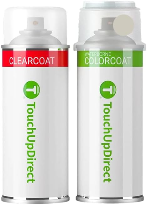 TouchUpDirect Car Paint Touch Up Spray Kit Compatible with Chevrolet GJW/WA317E Empire Beige Exact Match Auto Paint Kit with Car Color Spray and Clearcoat, for Repainting or Scratch Repair, Essential Kit