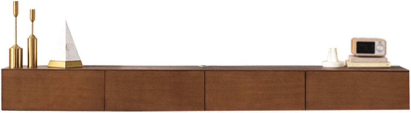 Modern Wall Mounted Floating TV Stand with Drawer Floating TV Unit Entertainment Center Media Console with Flip Door for Living Room Bedroom Walnut,200x24x20CM78.7x9.4x7.9in
