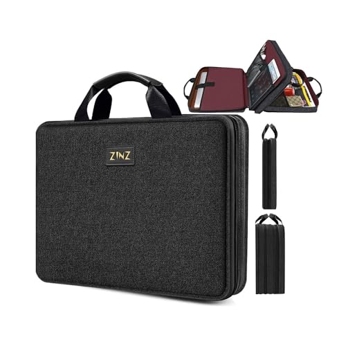 ZINZ Laptop Case 15 15.6 16 inch Sleeve, Expandable Computer Hand Bag with Multi-pockets Compatible with MacBook Pro 16 inch M4M3M2M1, MacBook AirPro 15 inch and 15-16 inch Notebooks,B04K01