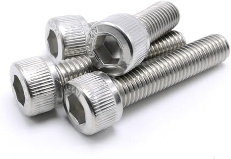 M6 Hexagon Socket Cap Head Screws, knurled Head, Stainless Steel, 20 pcs (M6 x 12 mm)