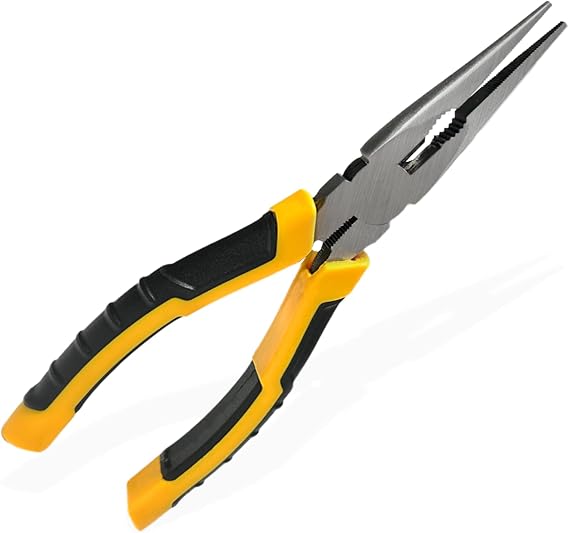 Needle Nose Pliers with Wire Cutter, Long Nose Pliers, 8.1 in