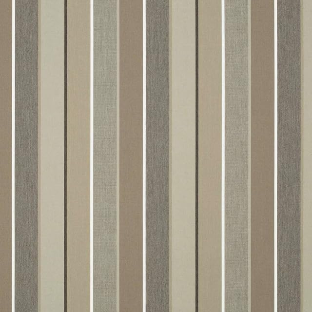 Sunbrella Striped Fabric by The Yard | Official Sunbrella Seller | Indoor or Outdoor Upholstery Fabric for Chairs, Cushions, Drapery, Pillows, Furniture | Milano Char