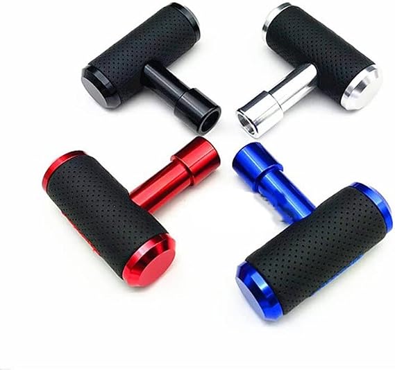 ICBEAMER 5.9" Aluminum Alloy T Handle Gear Shift Knob, Heavy Duty Manual Car Gear Stick Shifter with Leather Covered Fit Most AT/MT Transmission Vehicles, Color:Purple
