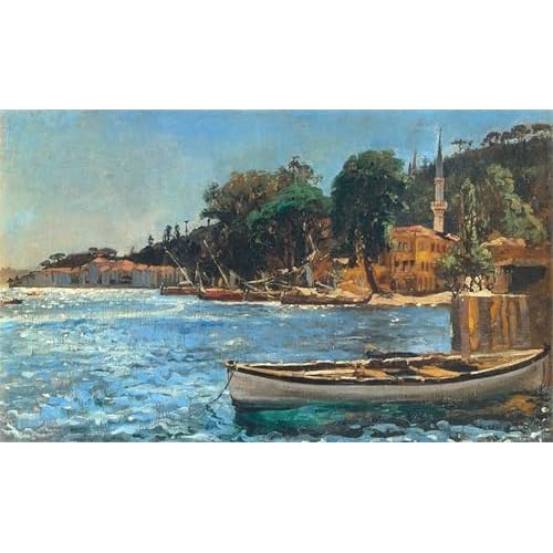 ARTTLBBS Famous Painting Wall Art Posters Picture Wall Decor View of Bebek Near Constantinople by Jan Matejko Classic Print Art for Home Decor 60x90cm