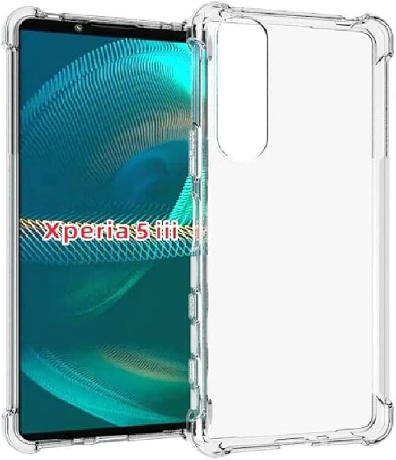 USTIYA Case for Sony Xperia 5 III Case Clear TPU Four Corners Protective Cover Transparent Soft funda