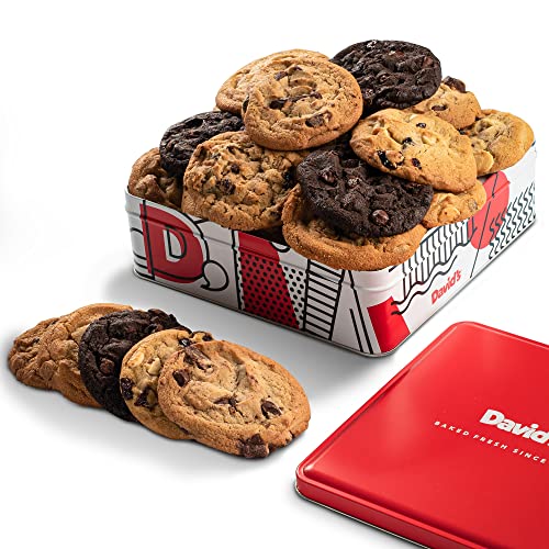 Davids Cookies 1lb Assorted Flavors Fresh Baked Cookies - Handmade and Gourmet Cookies - Delectable and Made with Premium Ingredients - Cookie Gift Basket - Great Gift For All Occasions
