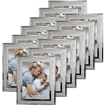 HORLIMER 5x7 Picture Frame Set of 2, Glass Photo Frame 5 by 7 for Tabletop, Horizontally or Vertically