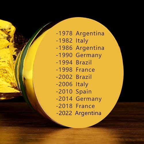 581014IN World Trophy Replica Resin Football Collectibles Sports Fan Trophies Gold Bedroom Office Desktop Decorations
