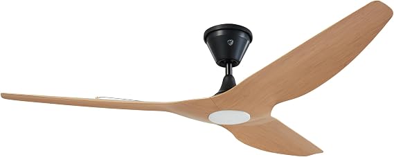 Big Ass Fans Haiku Coastal 60" Smart Outdoor Ceiling Fan with Remote for Indoor & Covered Patio, Coastal-Rated, Corrosion-Resistant, Caramel/Black