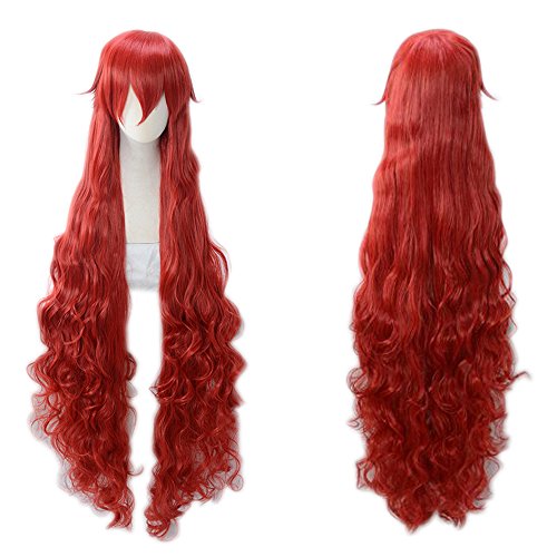 red wig Long Hair Length: 55 inch Wave red Party Cosplay Wig Halloween Wig