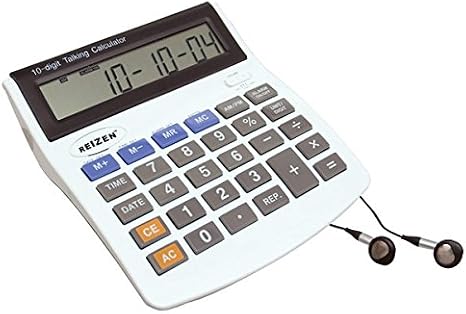 10-Digit Talking Calculator-Earphone-Talking Alarm