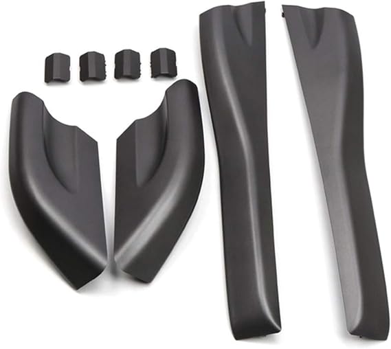ITrims Car Accessories for Hyundai Tucson 2004 2005 2006 2007 2008 Black Car Roof Rack Rail End Cover Shell Cap Replacement 8PCS