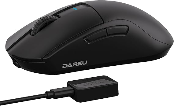 DAREU A950pro Lightweight Wireless Gaming Mouse,4000Hz Polling Rate,55g | PAW3395 Optical Sensor,26K DPI,Support 15min Fast Charging,5 Programmable Buttons,BT/2.4GHz/wired