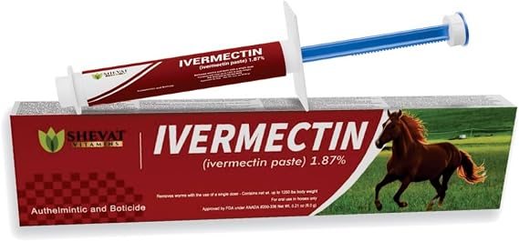 Ivermectin Horse Paste 1.87% Apple Flavored 6.08g Tube for Horses Up to 1250 lb - 1 Pack