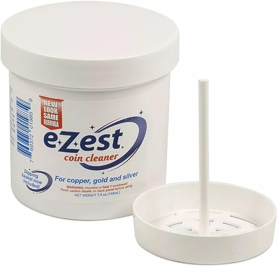 e-Z-est Easy Coin Cleaner Copper Gold Silver Jewelry - 5 ounce Jar