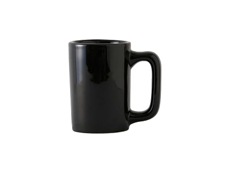 Tuxton China BBM-1007 Texan Mug, 10 oz., 3-1/4" Diameter x 4-1/2"H, Microwave and Dishwasher Safe, Oven Proof, Fully Vitrified, Ceramic, DuraTux, Black, Case of 24