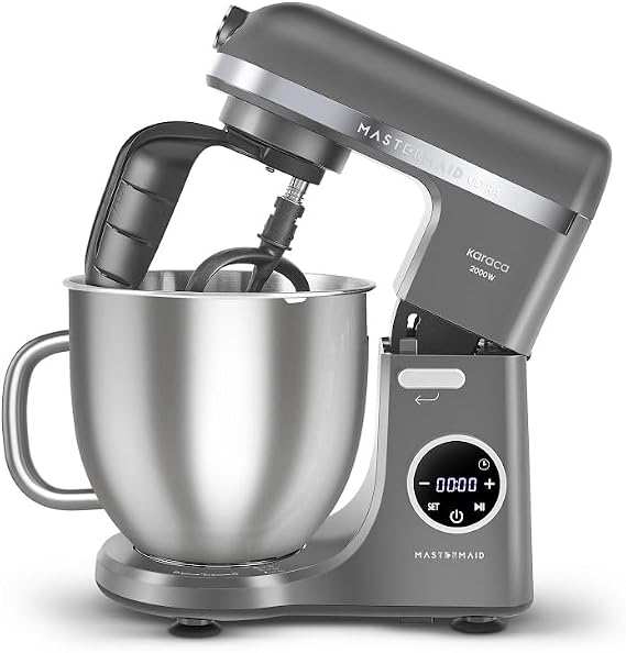 Karaca Mastermaid Chef Ultra D2000W Dijital Ekranlı Hamur Yoğurma Makinesi Galaxy Grey 7L