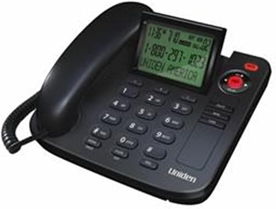 Uniden 1360BK Desktop Corded Telephone, Black, one Phone