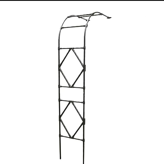 Semi Garden Arch, Black Garden Trellis, Heavy Duty Trellis Pergola Arbour with Base, Roses Climbing Plants Support Archway for Lawn Patio (Size : 240x60x40cm)